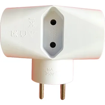 Pohon brány EU Emos ZR.3 rozbočovací 3 zásuvka, bílá, 230V