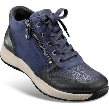 Dámská zdravotní obuv Dámská kotníčková obuv se šněrováním i zipem, hladká useň, modrá: 42
