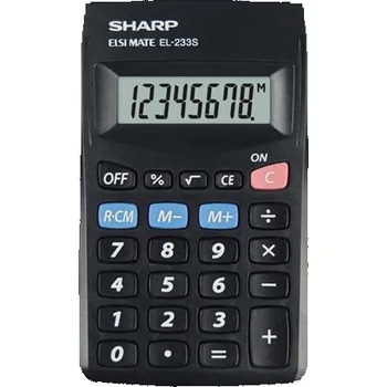 Kalkulačka Sharp Kalkulačka EL-233S, černá, kapesní, osmimístná