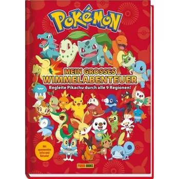 Komiks pro dospělé Pokémon: Mein großes Wimmelabenteuer: Begleite Pikachu durch alle 9 Regionen - Panini