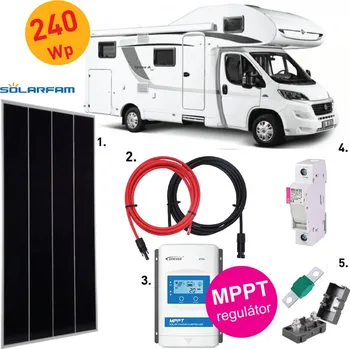 solární set 240Wp sestava KARAVAN - MPPT regulátor