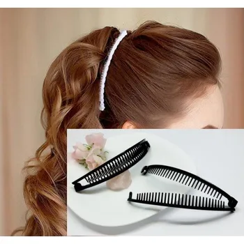 Ozdoba do vlasů Banánek do vlasů Britany dlouhý černý BB26B