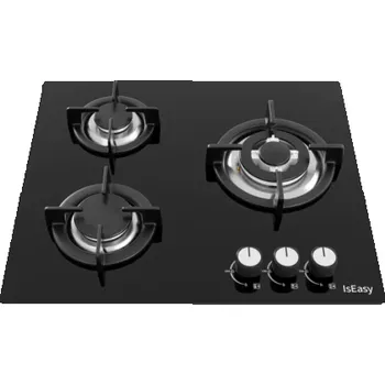 Sporák IsEasy MGBG-603 třízónový plynový sporák se skleněným panelem