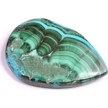 Korálek Kabošon Malachite Chrysocolla č.288 (45x32x7mm)