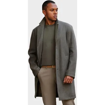 Pánský kabát Pánský lehký jednořadý kabát - grafitová khaki V6 OM-COWC-0104 - L