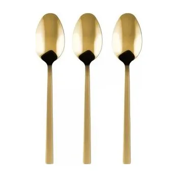 Příbor DuraHome Čajová lžička PIANO, 3ks, zlatá
