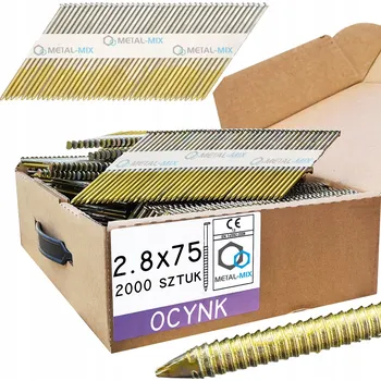 Hřebík Kroužkové hřebíky Metal-Mix 2,8x75 mm pozinkované 34° 2000 ks