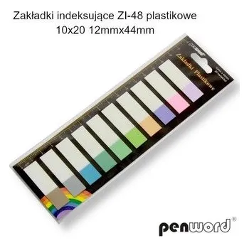 Set školních potřeb Zakładki indeksujące 12x44mm 10x20szt plastikowe (pl, 2000, Penword)