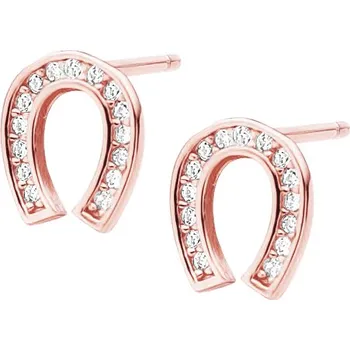 Náušnice Olivie Stříbrné náušnice PODKOVA ROSE 4465 Ag 925; ≤0,8 g.