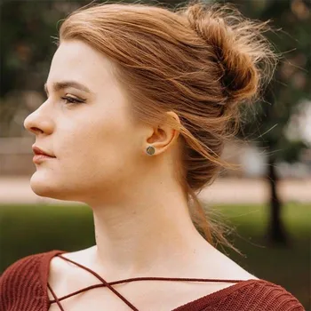 Náušnice art-wood.cz Náušnice pecky - jilm v lůžku Velikost: 8 mm