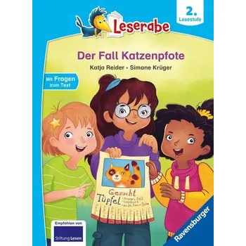 První čtění Der Fall Katzenpfote - Leserabe ab 2. Klasse - Erstlesebuch für Kinder ab 7 Jahren - Katja Reider