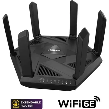Síťový prvek ASUS RT-AXE7800 (AXE7800) WiFi 6E Extendable Router, 2.5G port, AiMesh, 4G/5G Mobile Tethering