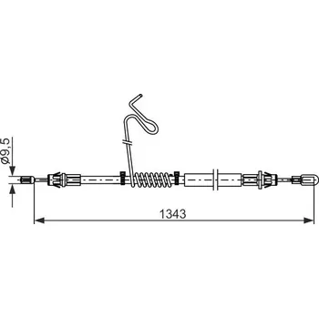 Lanko parkovací brzdy Tažné lanko, parkovací brzda BOSCH 1 987 482 883