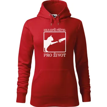 Dámská mikina DOBRÝ TRIKO Dámská mikina s potiskem Nejlepší přítel Velikost dámské mikiny: L, Barva: Červená