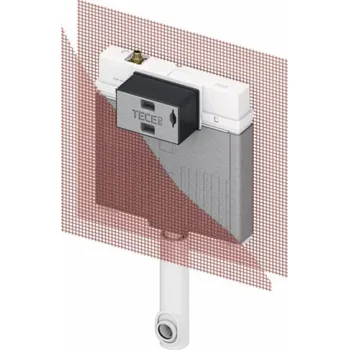 Tece box - Octa II splachovací nádržka pod omítku, 8 cm pro instalaci stojací keramiky