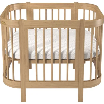 Dětská postýlka Postýlka Royal Sleep Minimi 5v1 přírodní buk