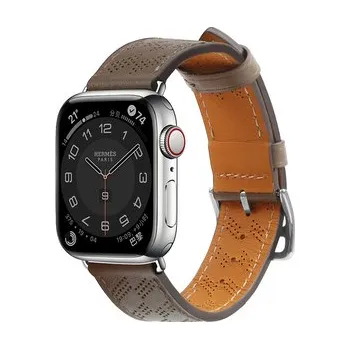 Strap Leather skórzany pasek Apple Watch SE, 9, 8, 7, 6, 5, 4, 3, 2, 1 (41, 40, 38 mm) opaska bransoleta ciemnobrązowy