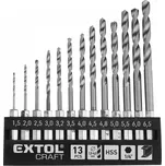 EXTOL CRAFT Vrtáky HEX do kovu se šestihrannou stopkou, 1,5-6,5mm - 13ks