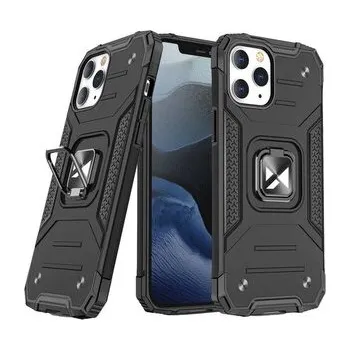 Wozinsky Ring Armor etui iPhone 14 Pro pancerny hybrydowy pokrowiec + magnetyczny uchwyt czarny