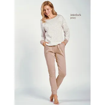 Dámské pyžamo Taro pyžamo dámské 3226 Maggie - ecru, M (Dámské pyžamo dlouhé)