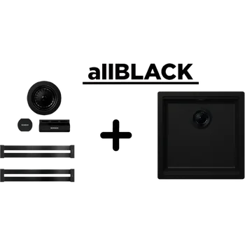 Granitový dřez SCHOCK KIRUNA N-100 Night All Black Montáž: Horni