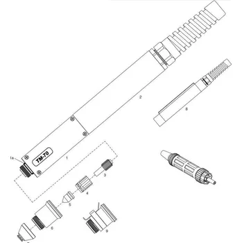 Příslušenství ke svářečce ALFA IN Hořák Plasma TM-70 8 m PEGAS 60, 101, 121 CNC