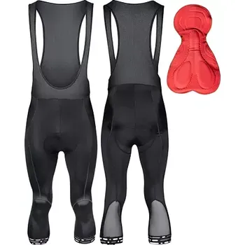 cyklistické kraťasy FORCE Kalhoty 3/4 FORCE STORY se šráky a vložkou, černé velikost L