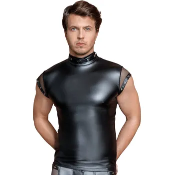 Pánské erotické prádlo Košile se síťovými rukávy a odnímatelným límcem NEK S