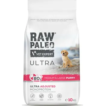 Krmivo pro psa RAW PALEO ULTRA PORK MEDIUM&LARGE PUPPY - suché granule s vepřovým masem pro štěňata středních a velkých plemen Balení.: 10 kg