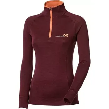 Pánské tričko PROGRESS Progress Merino Bamboo dámský termo rolák s dlouhým rukávem, švestka/meruňka velikost XS