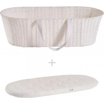 Kolébka pro miminko Ahojbaby Mojžíšův košík pro miminko Paper Dream white + matrace Basic