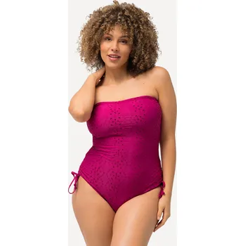 Dámské plavky Ulla Popken, Plus size Plavky, struktura, měkké košíčky, nastavitelná ramínka pro plnoštíhlé nadměrná velikost, 826293813-1009, růžový, 46, Nadměrné velikosti, Plus size oblečení, Oblečení pro boubelky, Oblečení pro baculky, Oblečení pro plnoštíhlé, Obleč