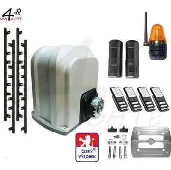 Pohon brány Sestava pohonu pro posuvnou bránu, set MIO 500 do 500kg komplet vč. ozubených hřebenů