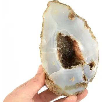 Přírodní kámen Achátová geoda s dutinou 987g (Brazílie)