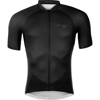 cyklistický dres FORCE Dres Force PURE pánský, krátký rukáv, černý velikost M