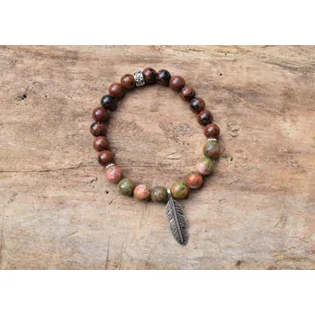 Slunečnice Červený obsidián a unakit