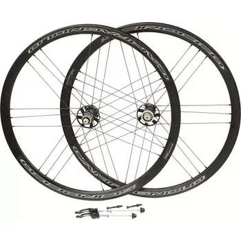 Zapletené kolo CAMPAGNOLO Zapletená kola CAMPAGNOLO Scirocco C19 DB plášťová, přední + zadní kolo uchycení kotouče Center Lock náboj Pár - Přední + Zadní - Rychloupínák -Campa