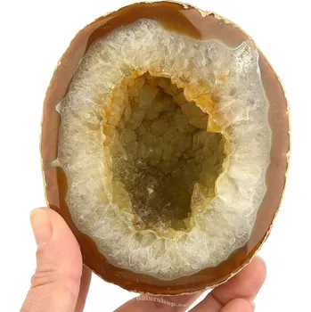 Přírodní kámen Achátová geoda s dutinou 819g (Brazílie)