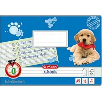 Sešit Sešit A5 s linkami, měkká modrá obálka, 16 listů od firmy Herlitz