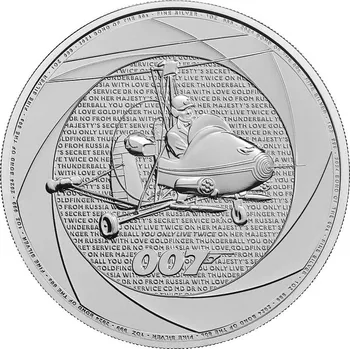 Royal Mint UK Bond of the 1960s stříbrná mince 1oz 2024 Six Decades of 007