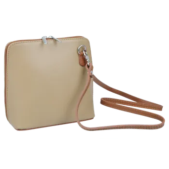 Kabelka NovaKabelka.cz Kožená italská crossbody kabelka Grana Cappuccino Camel