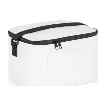 Termobox CANCUN. Termo taška z recyklovaného polyesteru (600D) s nastavitelným popruhem 7 L - Bílá, Firemní dárkové předměty s vlastním potiskem