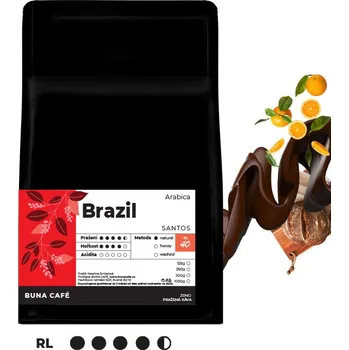 Káva BUNA CAFÉ Brazil, Santos, RL40, 250g