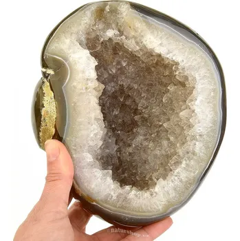 Přírodní kámen Achátová geoda s dutinou 1922g (Brazílie)