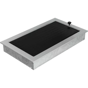 Krbová mřížka 22x37 BASIC broušený chrom s žaluzií