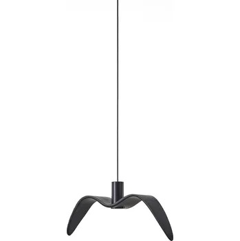 Designové závěsné venkovní svítidlo Brokis Night Birds PC1113 Povrch Montury: Černý elox, Barva skla: Triplex opal Brokisglass mat, Povrch baldachýnu: pískovaný hliník lakovaný