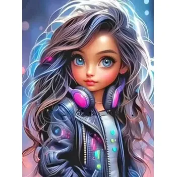 Diamantové malování Diamantové malování/Huacan - Muzikantská kráska