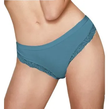Dámské spodní prádlo JADEA - bavlněné kalhotky s krajkou art. 518 - jeans/L