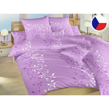 Povlečení Krepové povlečení KOMFORT Mandevila fialová 2x 70x90, 240x200
