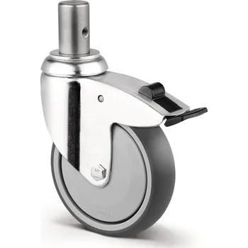 Pojezdové kolečko Agila TENTE Kolečko pro nemocniční lůžka 125mm, směrové jištění, uchycení s pevným čepem, 2471PJP125R05-28